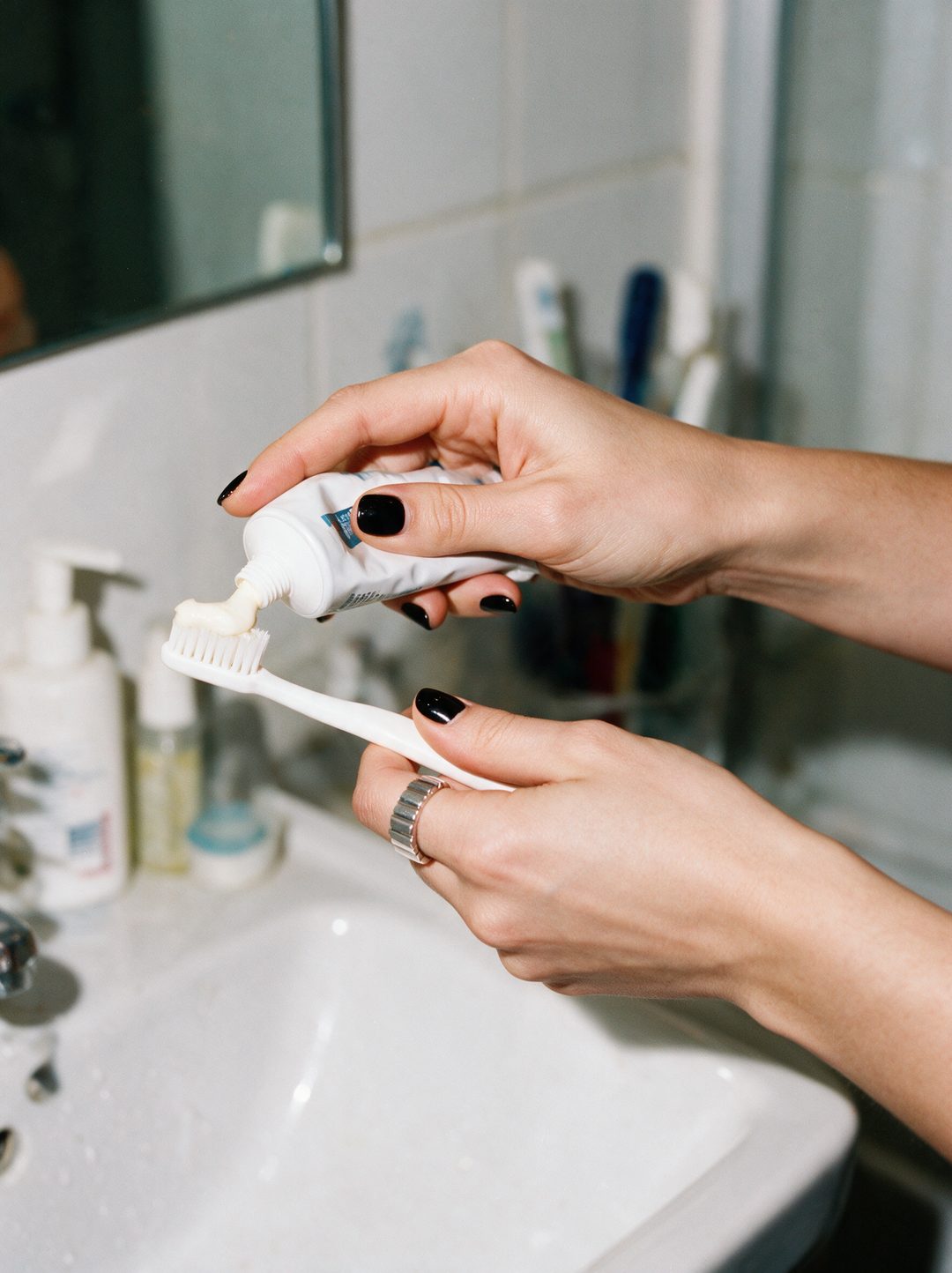 Rings worn during a morning routine